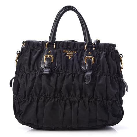 prada gaufre nylon tote bn1792|PRADA Tessuto Nylon Gaufre Tote Black .